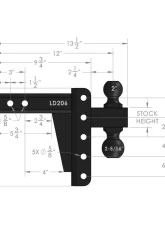 BulletProof Hitches BulletProof 2.0" Light Duty 6" Drop/Rise Hitch for SUVs, Jeep, F150, 1500                                     - LD206 - Image 8