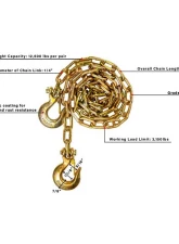 BulletProof LDCHAINS Light Duty 1/4" Safety Chains 37" Length 12,600 lb Capacity Pair                                     - LDCHAINS - Image 8