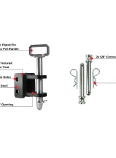BulletProof Hitches Medium Duty 2-Tang Clevis with 1" Pin, 14,000 lb Capacity, Steel                                     - MD2TANG - Image 7