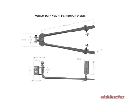 BulletProof Hitches BulletProof Medium Duty Weight Distribution System, 14,000 lbs Capacity - MDWD