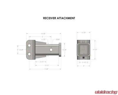 BulletProof Hitches BulletProof 2" Receiver Attachment for Medium/Heavy Duty Hitches - RECEIVERATTACHMENT