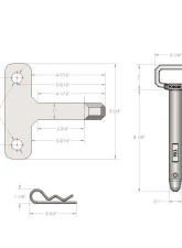 SINGLETANG BulletProof Heavy Duty Single Tang Clevis with 1" Pin, 22,000 lbs Capacity                                     - SINGLETANG - Image 7