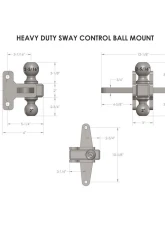 BulletProof Hitches Heavy Duty Sway Control Dual Ball Mount, 2" & 2-5/16" Balls, Solid Steel                                     - SWAYCONTROLBALL - Image 7