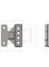 BulletProof Hitches BulletProof Medium Duty Weight Distribution Adapter, 2" Wide, 6,500 lbs Rated                                     - WEIGHTDIST - Image 4