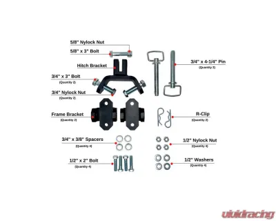 BulletProof Hitches BulletProof Frame-Mounted Hardware Kit for Stabilizer Bars, Black Finish - FRAMEHARDWARE