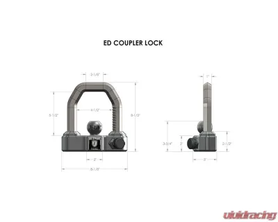BulletProof Hitches BulletProof Extreme Duty Coupler Lock for 1-7/8", 2", 2-5/16" Trailer Couplers - EDCOUPLERLOCK