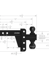 BulletProof Hitches BulletProof 2.0" Light Duty 4" Drop/Rise Hitch for SUVs, F150, 1500                                     - LD204 - Image 4