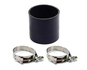 System1 Designs Black Straight Silicone Coupler w/ T-Bolt Clamps