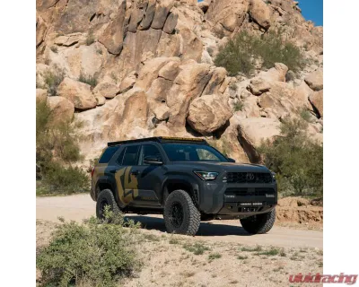 C4 Fabrication Roof Rack with 40in Light Bar Cutout Mount Toyota 4Runner 6th Gen 2025+ - 1125-70110