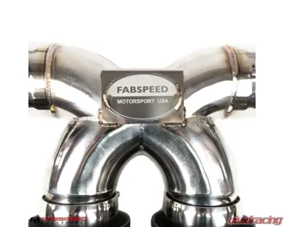 Fabspeed Race Competition Exhaust System w/Single Wall Brushed SS Tips Porsche 992 GT3 2022+ - FS.POR.992GT3.LTRHSBR
