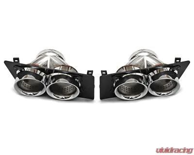 Fabspeed Polished Stainless Steel Deluxe Quad Style Tips Lamborghini Gallardo 2004-2008 - FS.LAM.GDO.QDTP