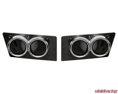 Fabspeed Polished Stainless Steel Deluxe Quad Style Tips Lamborghini Gallardo 2004-2008 - FS.LAM.GDO.QDTP
