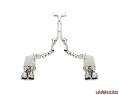 Fabspeed Valvetronic Catback Exhaust System w/ Satin Black Tips Maserati Ghibli RWD 2013+ - FS.MAS.GH.VLVSYSB