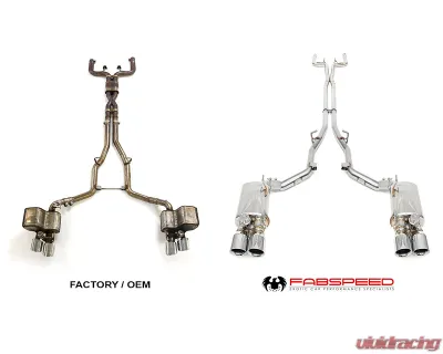 Fabspeed Valvetronic Catback Exhaust System w/ Satin Black Tips Maserati Ghibli RWD 2013+ - FS.MAS.GH.VLVSYSB