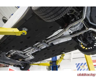 Fabspeed Valvetronic Catback Exhaust System w/ Satin Black Tips Maserati Ghibli RWD 2013+ - FS.MAS.GH.VLVSYSB
