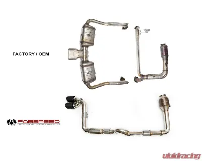 Fabspeed Street Supercup Turboback Exhaust System w/ Polished Stainless Steel Tips Porsche 718 Boxster | Cayman 2017+ - FS.POR.718.SCUPSP