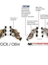 Fabspeed RENNKRAFT Modular Street and Racing Headers w/ HJS Catalytic Converters Porsche 718 GT4 | GTS | Spyder 2020-2023                                     - FS.POR.718GT4.MDLRHDR.CB - Image 8