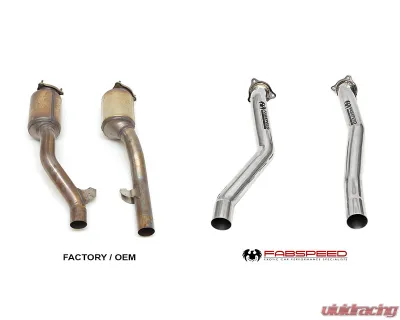 Fabspeed Secondary Race Pipes Porsche 958.2 Cayenne S E-Hybrid 2015-2018 CLEARANCE - FS.POR.9582SE.CB