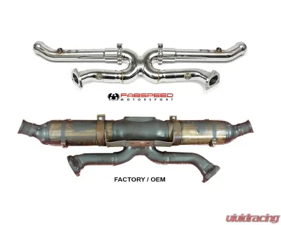 Fabspeed Cat X-Pipe w/ Gillet Style Flanges Porsche 993 Carrera 1996-1998 - FS.POR.993.CBXG