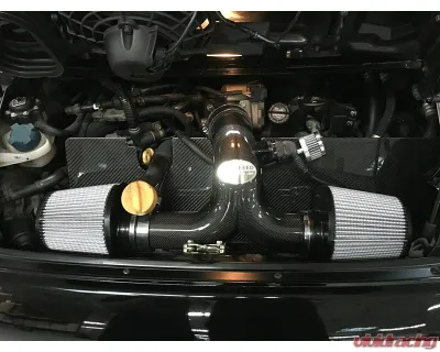 Fabspeed Carbon Fiber Competition Air Intake w/ GT3 Throttle Body Adapter Porsche 996 Carrera 6-Speed Manual 2000-2004 - FS.POR.996.COMPAIGT3TB