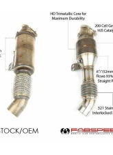 Fabspeed Sport Catalytic Converter Downpipe BMW M340i G20 2019+                                     - FS.BMW.M340.SC - Image 5