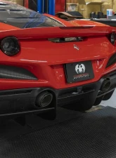 Fabspeed Carbon Fiber Exhaust Tips Ferrari F8 Tributo 2020+                                     - FS.FER.F8.CFT - Image 2