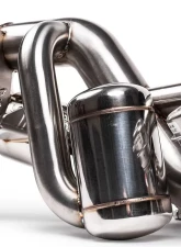 Fabspeed Valvetronic X-Pipe Catback Exhaust System w/ Brushed Stainless Single Wall Tips Porsche 718 Cayman GT4 RS 2022+                                     - FS.POR.718GT4RS.VLVBS - Image 3