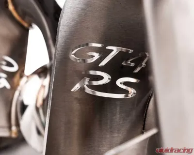 Fabspeed Valvetronic X-Pipe Catback Exhaust System w/ Brushed Stainless Single Wall Tips Porsche 718 Cayman GT4 RS 2022+ - FS.POR.718GT4RS.VLVBS