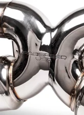 Fabspeed Valvetronic X-Pipe Catback Exhaust System w/ Brushed Stainless Single Wall Tips Porsche 718 Cayman GT4 RS 2022+                                     - FS.POR.718GT4RS.VLVBS - Image 5