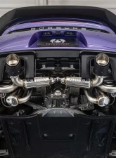Fabspeed Valvetronic X-Pipe Catback Exhaust System w/ Brushed Stainless Single Wall Tips Porsche 718 Cayman GT4 RS 2022+                                     - FS.POR.718GT4RS.VLVBS - Image 7