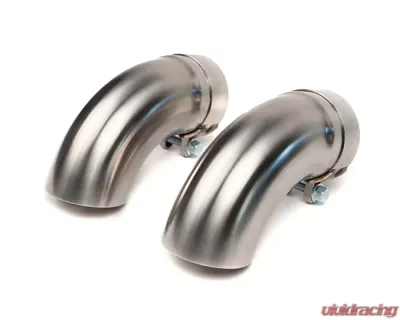 Fabspeed Valvetronic X-Pipe Catback Exhaust System w/ Brushed Stainless Turn Down Tips Porsche 718 Cayman GT4 RS 2022+ - FS.POR.718GT4RS.VLVTD