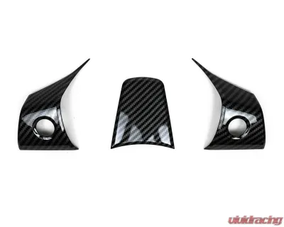 Fabspeed Carbon Fiber Steering Wheel Covers Tesla Model 3 2017+ - FS.TESLA.3.SWC