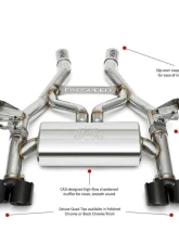 Fabspeed Valvetronic Exhaust System w/ Satin Black Tips BMW M3 | M4 (F80/F82) 2014-2020                                     - FS.BMW.F8X.VLVB - Image 3