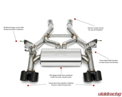 Fabspeed Valvetronic Exhaust System w/ Satin Black Tips BMW M3 | M4 (F80/F82) 2014-2020 - FS.BMW.F8X.VLVB