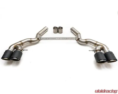 Fabspeed Muffler Bypass Pipes w/ Polished Stainless Steel Quad Style Tips BMW M5 F90 2017+ - FS.BMW.F90.MBP