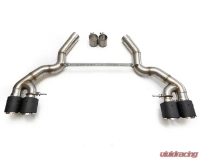 Fabspeed Muffler Bypass Pipes w/ Polished Stainless Steel Quad Style Tips BMW M5 F90 2017+ - FS.BMW.F90.MBP