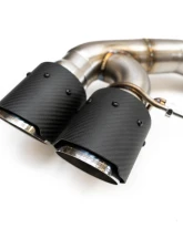 Fabspeed Muffler Bypass Pipes w/ Polished Stainless Steel Quad Style Tips BMW M5 F90 2017+                                     - FS.BMW.F90.MBP - Image 4