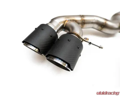 Fabspeed Muffler Bypass Pipes w/ Polished Stainless Steel Quad Style Tips BMW M5 F90 2017+ - FS.BMW.F90.MBP