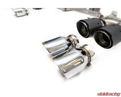 Fabspeed Muffler Bypass Pipes w/ Polished Stainless Steel Quad Style Tips BMW M5 F90 2017+ - FS.BMW.F90.MBP