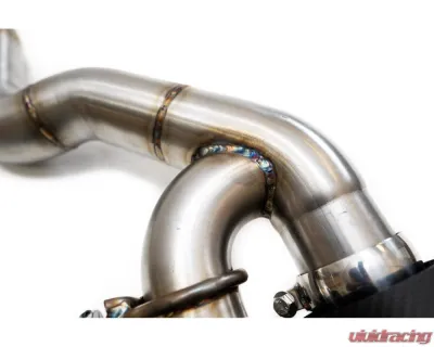 Fabspeed Muffler Bypass Pipes w/ Polished Stainless Steel Quad Style Tips BMW M5 F90 2017+ - FS.BMW.F90.MBP
