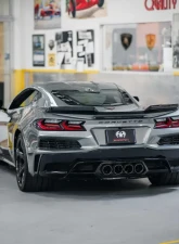 Fabspeed Carbon Fiber Quad Tips Chevrolet Corvette C8 Z06 2023+                                     - FS.CHEVY.C8Z06.QTCF - Image 7