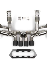 Fabspeed Titanium Valvetronic Cat-Back Exhaust System w/ Carbon Fiber Tips Chevrolet Corvette C8 Z06 2023+                                     - FS.CHEVY.C8Z06.VLVCF.TI - Image 4