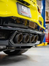 Fabspeed Titanium Valvetronic Cat-Back Exhaust System w/ Carbon Fiber Tips Chevrolet Corvette C8 Z06 2023+                                     - FS.CHEVY.C8Z06.VLVCF.TI - Image 4