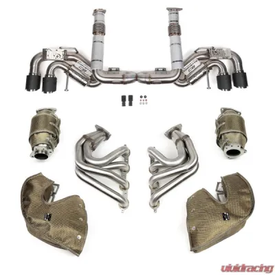 Fabspeed Supersport Exhaust Street Performance Package w/ Carbon Fiber Tips Chevrolet Corvette C8 2020+ - FS.CHEVY.C8.SPKGSSC