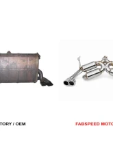 Fabspeed Supersport X- Pipe Exhaust System w/ Satin Black Tips Ferrari F355 5.2 1996-1999                                     - FS.FER.35552.SSXB - Image 5