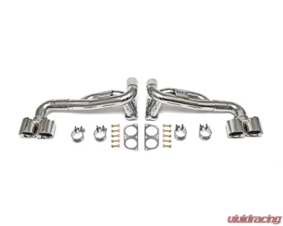 Fabspeed Satin Black Deluxe Quad-Style Tips Ferrari F430 2005-2009 - FS.FER.430.QDTWOVB