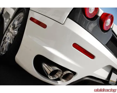 Fabspeed Satin Black Deluxe Quad-Style Tips Ferrari F430 2005-2009 - FS.FER.430.QDTWOVB