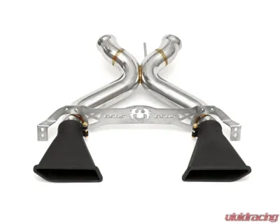 Fabspeed Supersport X-Pipe Exhaust System w/ Can-Am Quad Style Black Tips McLaren 650S 2014-2017 - FS.MCL.650S.SSXQB