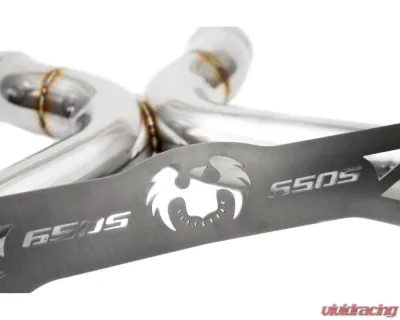 Fabspeed Supersport X-Pipe Exhaust System w/ Can-Am Quad Style Black Tips McLaren 650S 2014-2017 - FS.MCL.650S.SSXQB