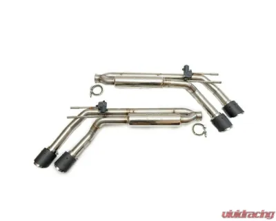 Fabspeed Valvetronic Exhaust System w/ Carbon Fiber Quad Tips Mercedes-Benz G-Wagen G63 AMG 2019+ - FS.MER.G63.VLVC